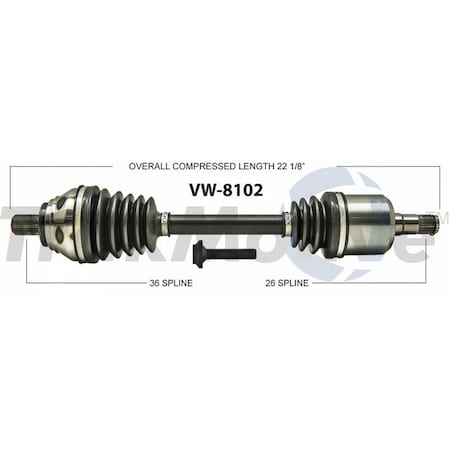 Surtrack Axle Cv Axle Shaft, Vw-8102 VW-8102